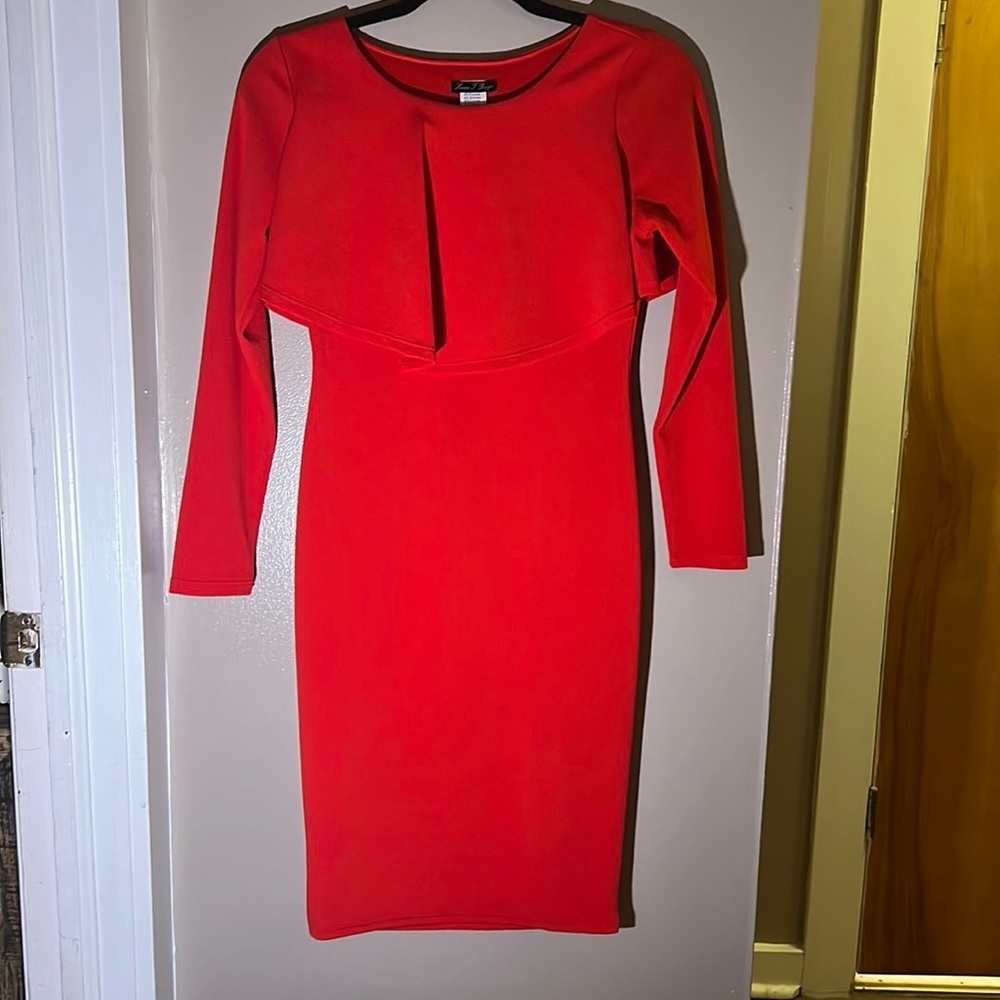 Red bodycon dress by Karen T. Design